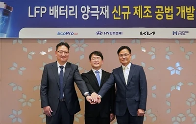 現代と起亜、リン酸鉄リチウム電池材料の生産技術開発で提携